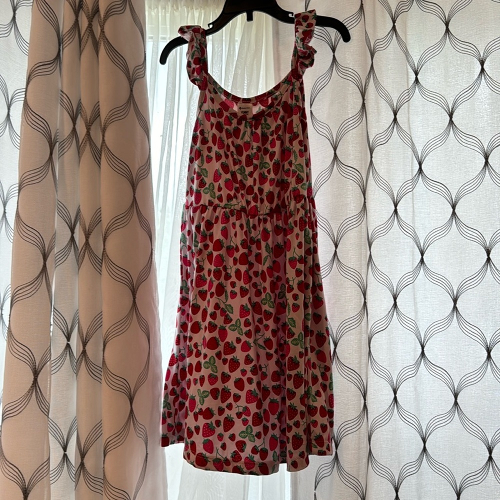 Girls Members Market strawberry sundress